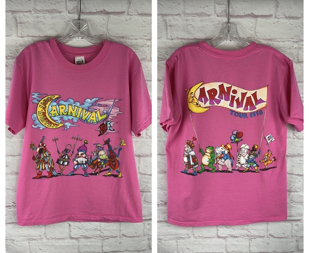 Vintage 1998 Tour Jimmy Buffet 2 Sides Pink S to 5XL Shirt VK185