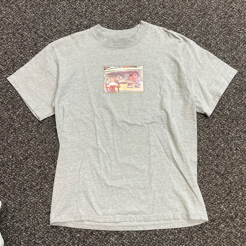 Vintage Serial Killer Gray Tee Shirt Fart 2000s Graphic Rare Size Large