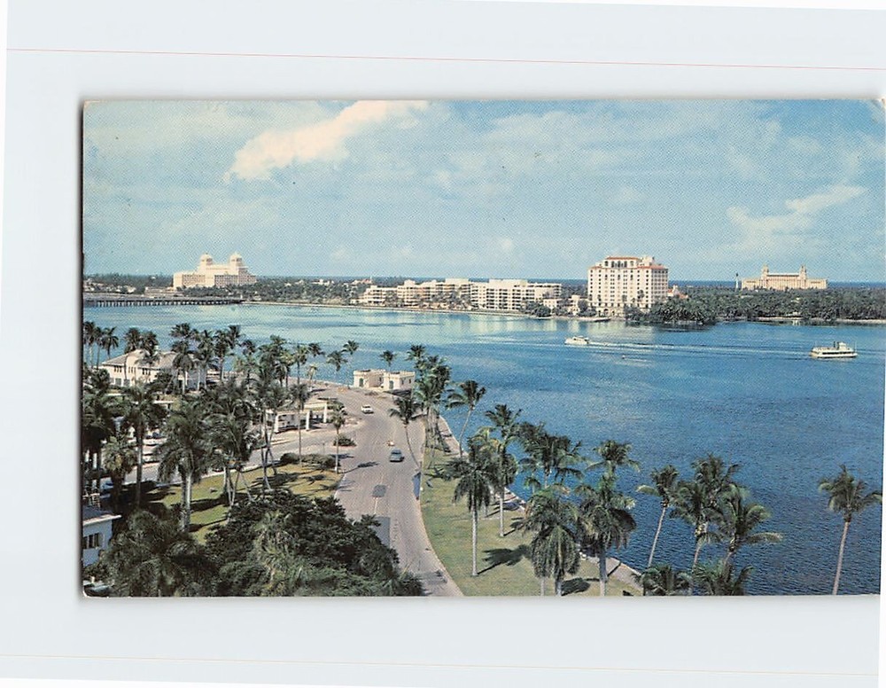 Postcard Scenic Flagler Drive West Palm Beach Florida USA