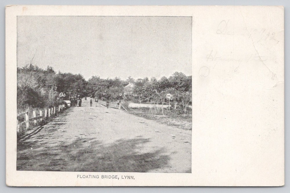 Floating Bridge Lynn MA Massachusetts Nonpareil Edition Postcard c1910
