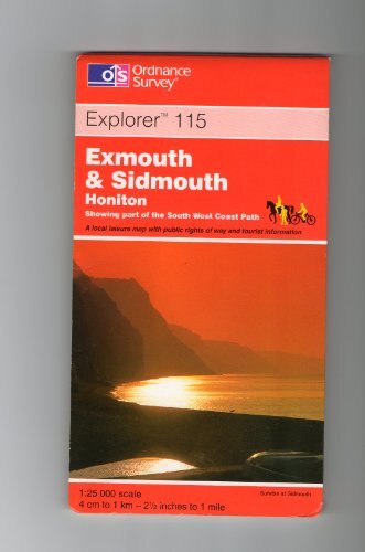 Exmouth Sidmouth OS Map Folded Sheet Fast Free Shipping