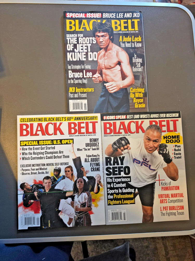 Vintage Black Belt Magazines - Choice Of 3 Issues - Bruce Lee -Ray Sefo- US Open