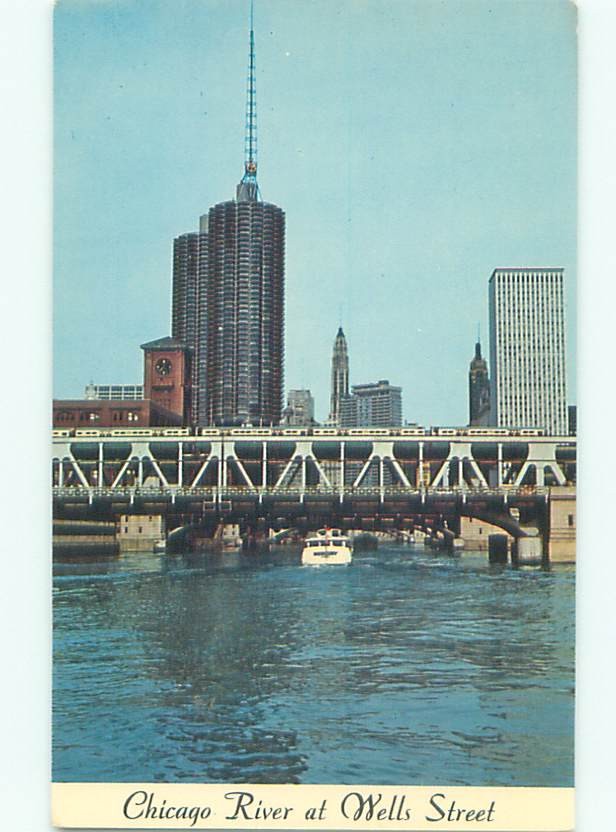 Pre-1980 RIVER SCENE Chicago Illinois IL m/09 AE6145