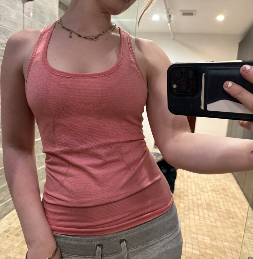 Lululemon Pink Racerback align Athletic Tank Top Women's S Stretch Yoga Gym