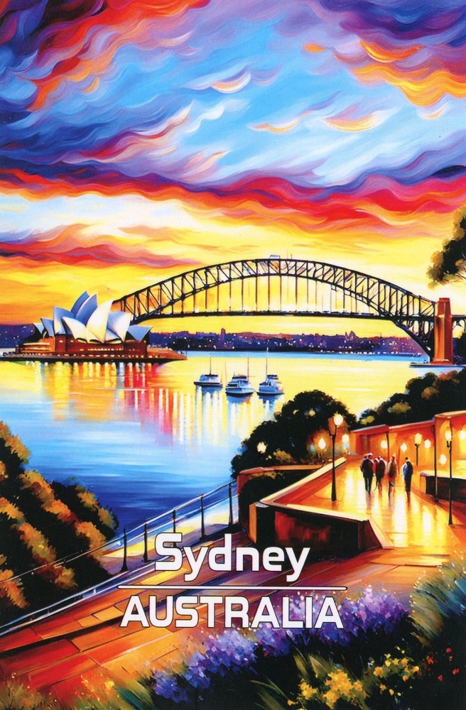 Sydney, Australia, Harbor Bridge (Address Side Blank) --New POSTCARD