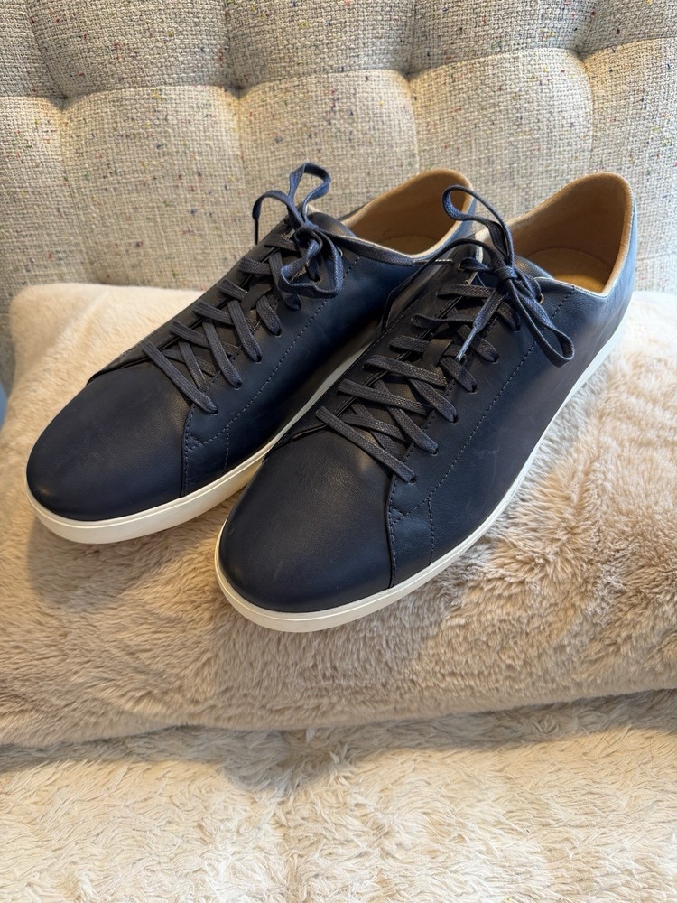 Cole Haan Grand Crosscourt II Men's Navy Blue Leather Sneaker Size 12M - New