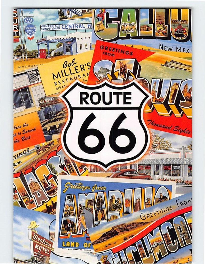 Postcard Scenes & Views Route 66 USA