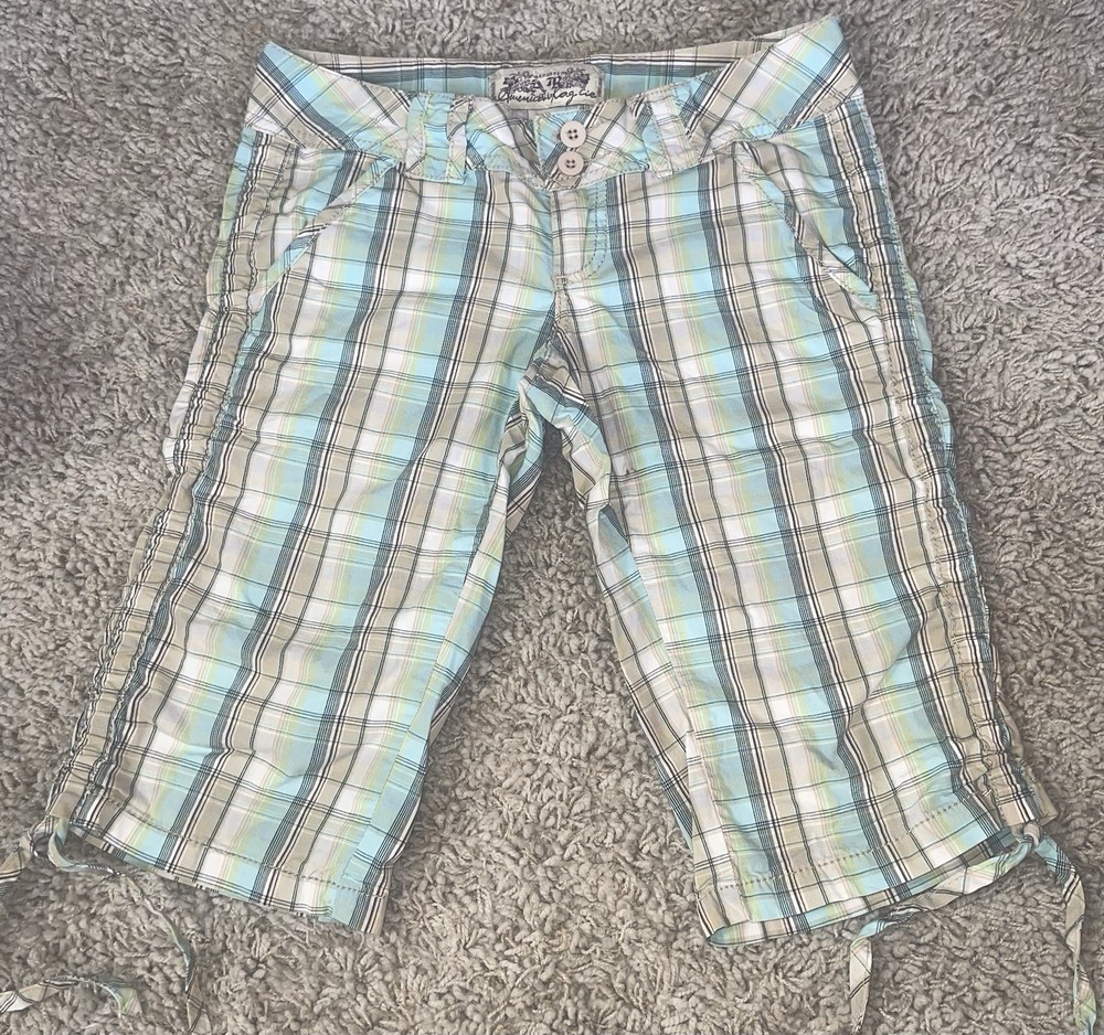 American Rag Ice Original Bermuda Shorts Plaid Size 0 Women's