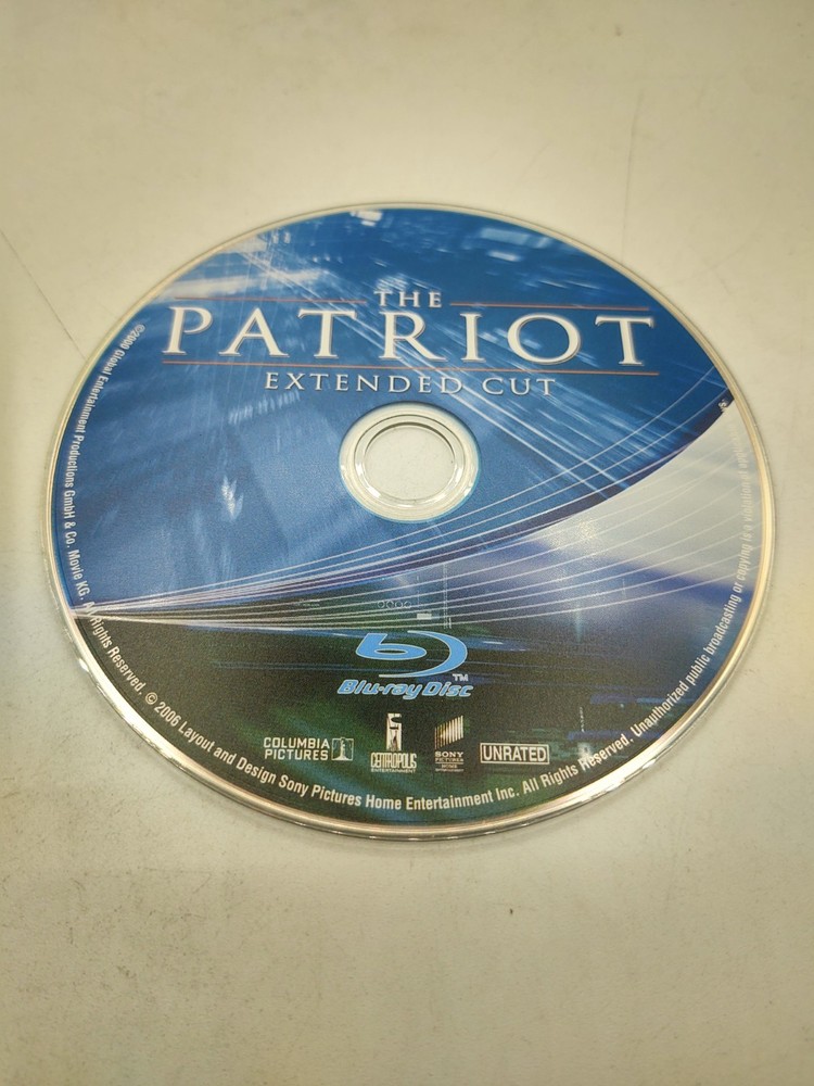 The Patriot Extended Blu Ray Disc Only Used Tested