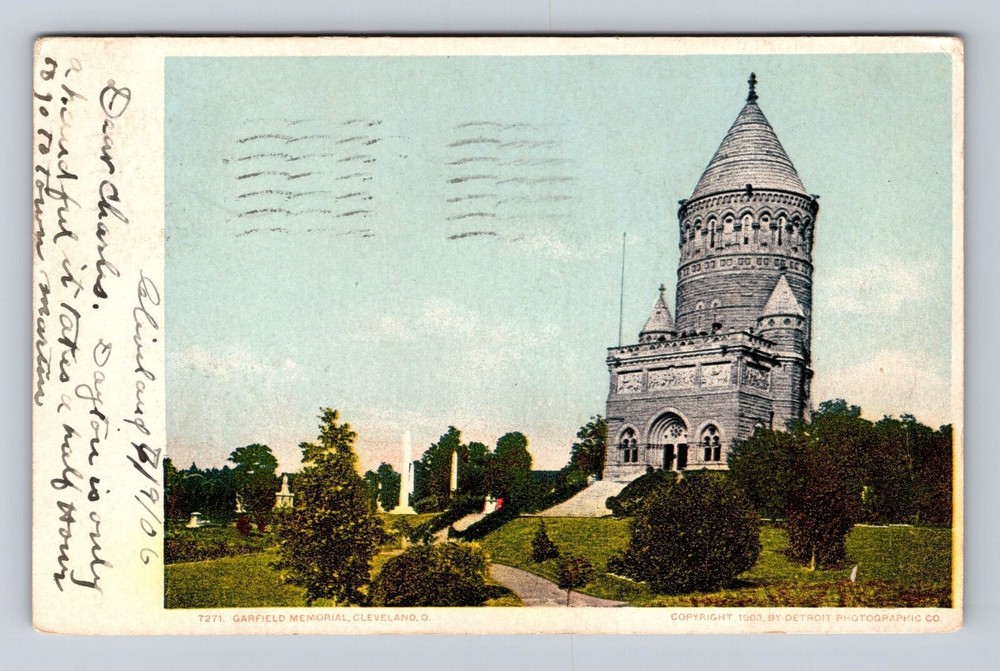 Cleveland OH-Ohio, Garfield Memorial, Antique Vintage c1906 Souvenir Postcard