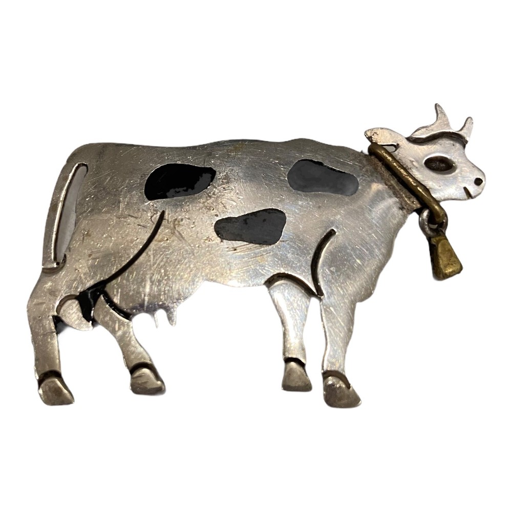 Taxco Mexico Sterling Silver Cow Pendant 925