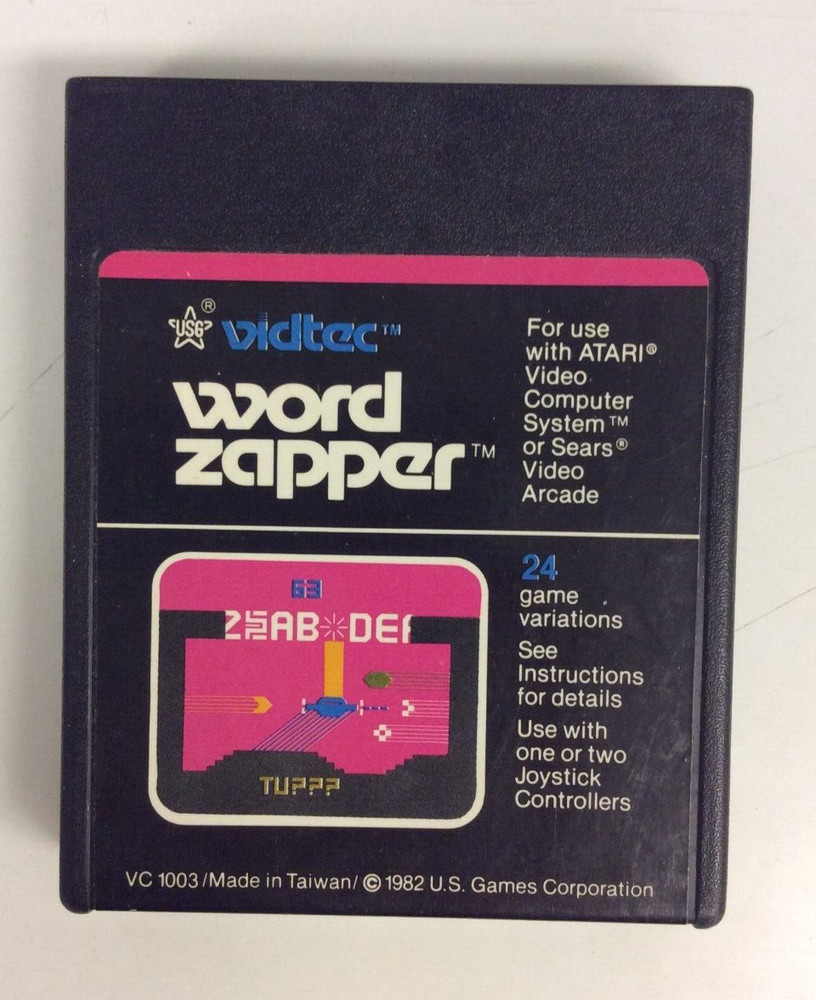 Word Zapper (Atari 2600, 1982) Authentic Cartridge Only
