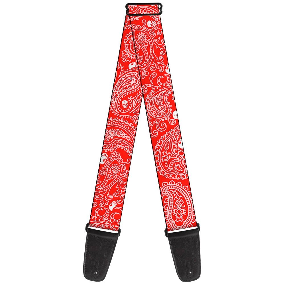 Guitar Strap - Bandana/Skulls Red/White ACC NEWAnother great item from Rarewaves USA | Free delivery!