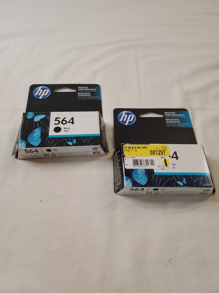Lot Of 2 NEW GENUINE HP 564 Black  OEM