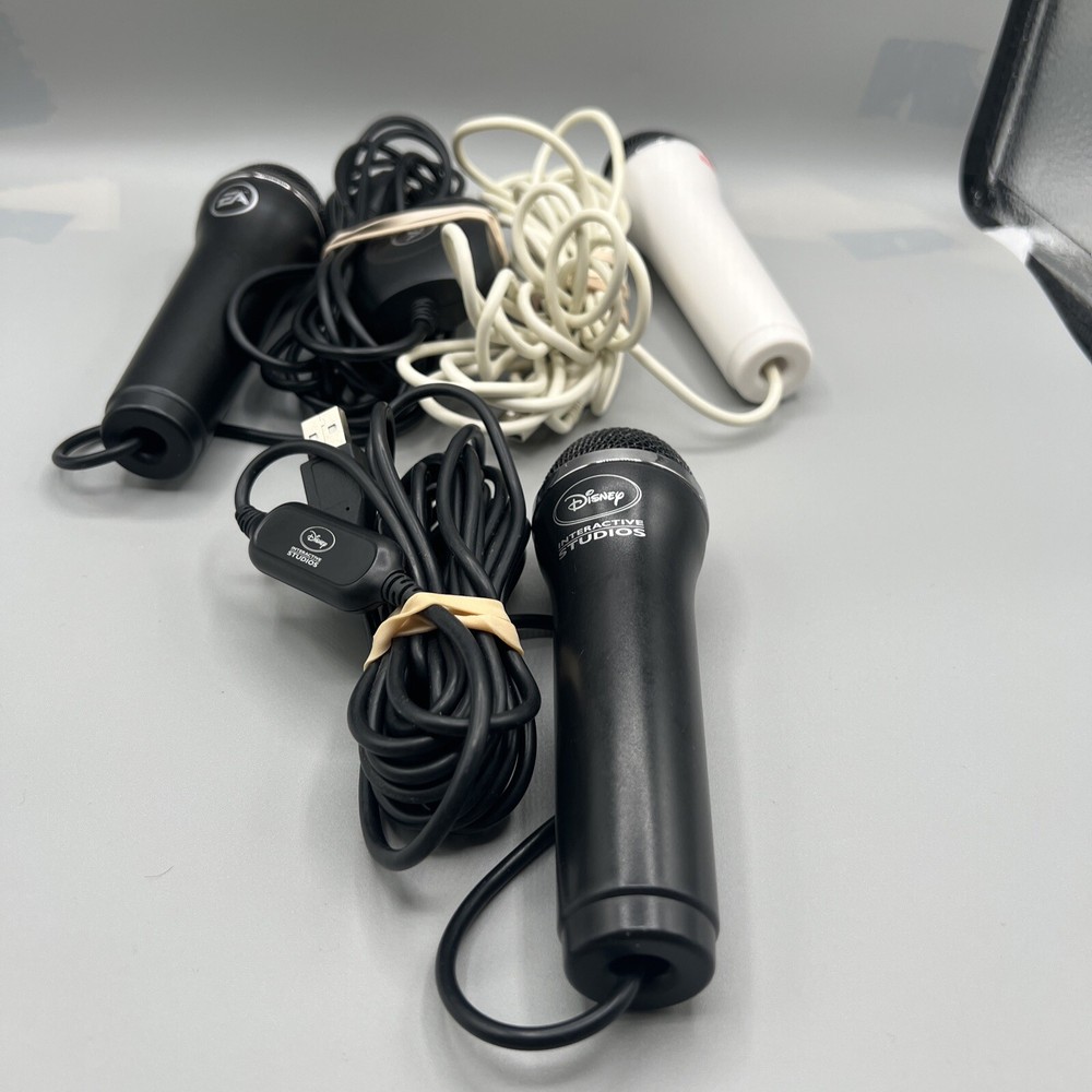 Lot of 3 USB E-UR20 Microphone Xbox 360, PS3, Xbox One, Wii EA Disney & Konami