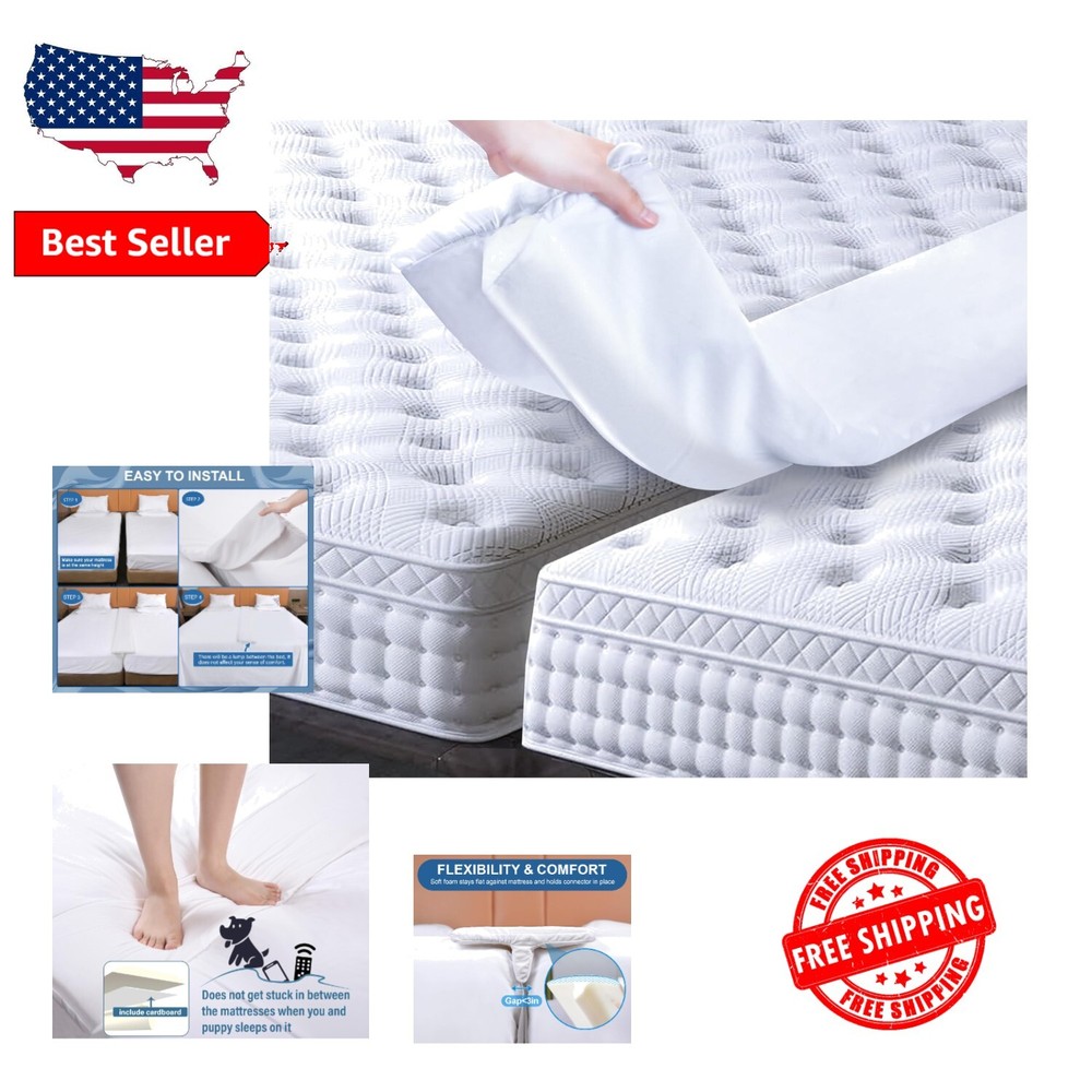 Adjustable Bed Gap Filler with Detachable Cover for Perfect Guest Accommodations-image