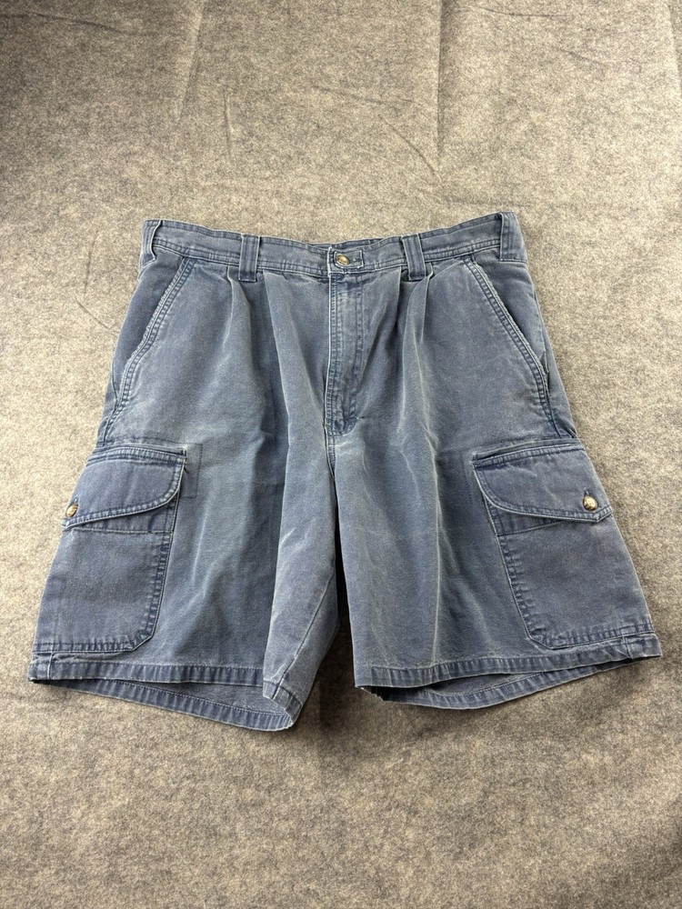 Woolrich Cargo Shorts MENS 32 Blue VTG Chino Hiking Camping Outdoors