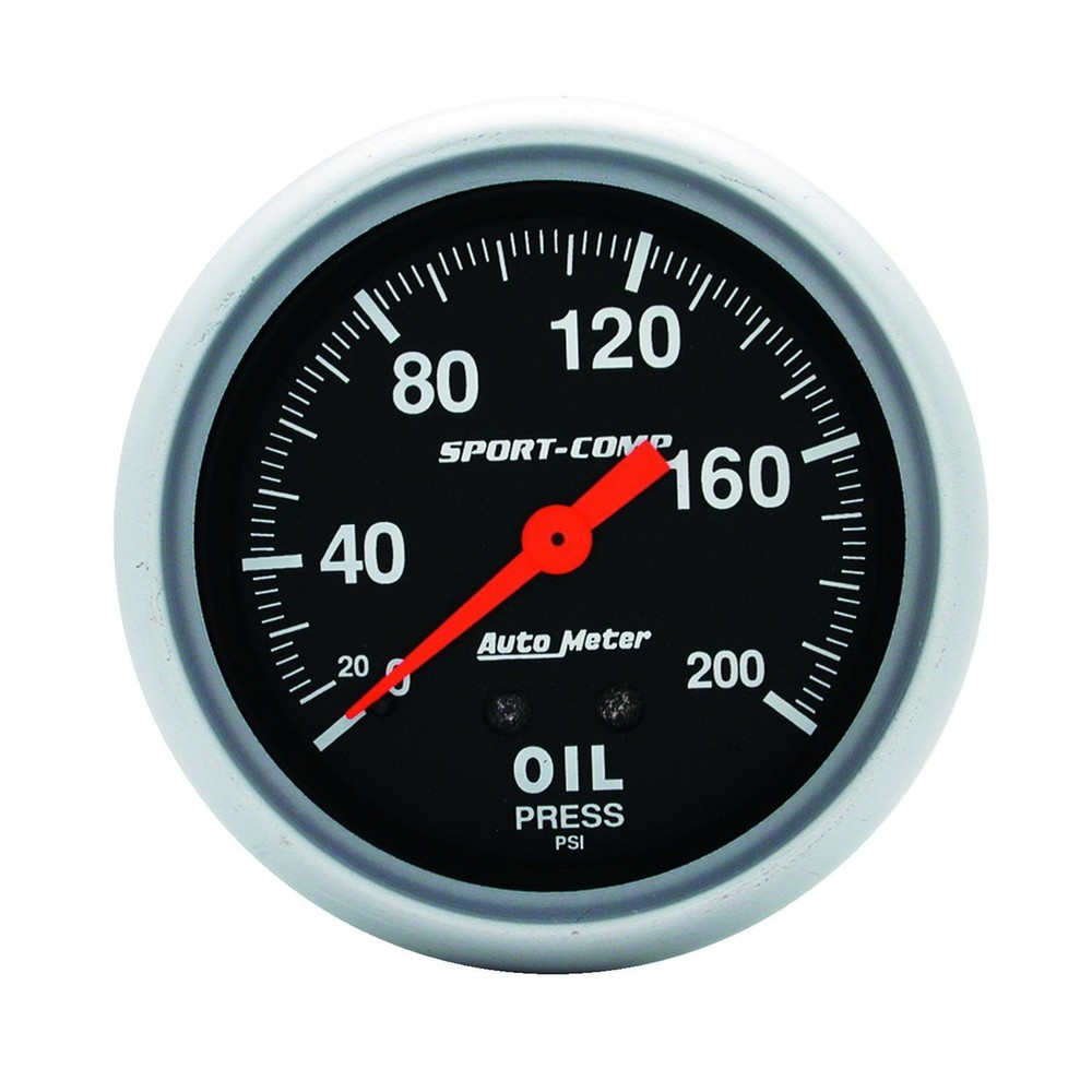 Auto Meter 3422 Sport-Comp Oil Pressure Gauge for Performance Vehicles