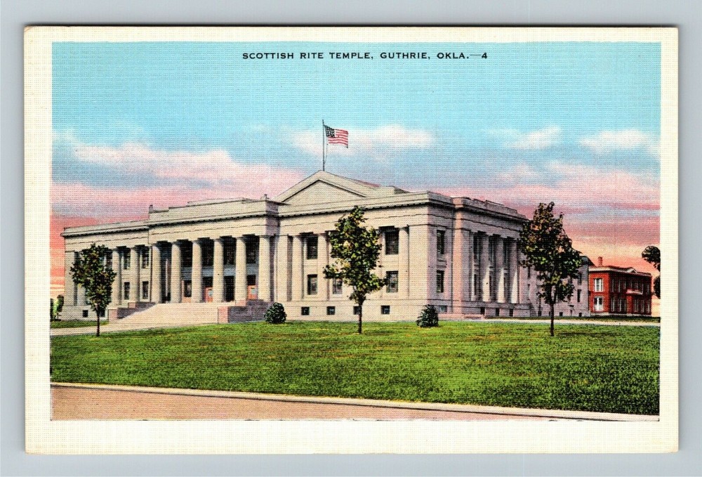 Guthrie OK-Oklahoma, Scottish Rite Temple  Vintage Souvenir Postcard