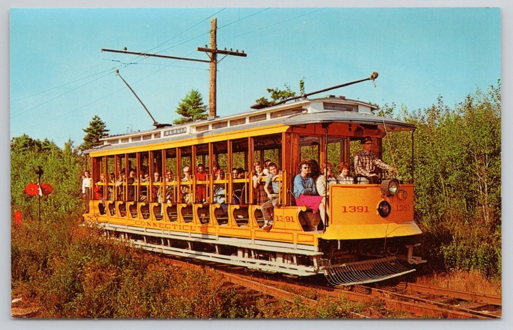 Seashore Trolley Museum Kennebunkport Maine Trolley Car 1391 Postcard