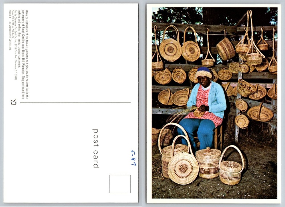 Gullah Basket Weaver SC Lowcountry Sweetgrass Craft Boone Hall Plantation