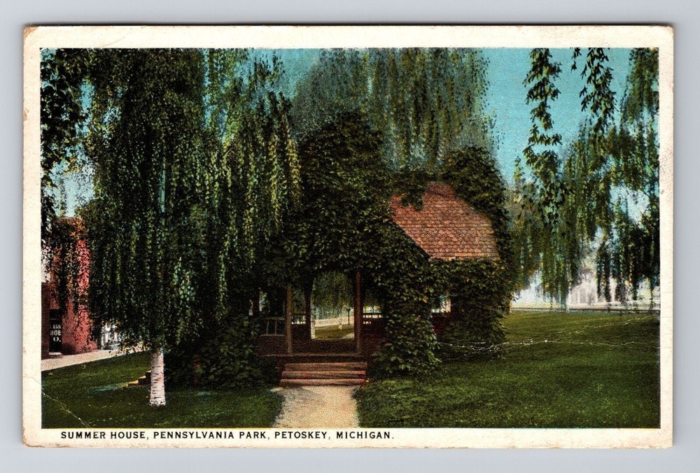 Petoskey MI-Michigan, Summer House, Pennsylvania Park, Vintage Postcard