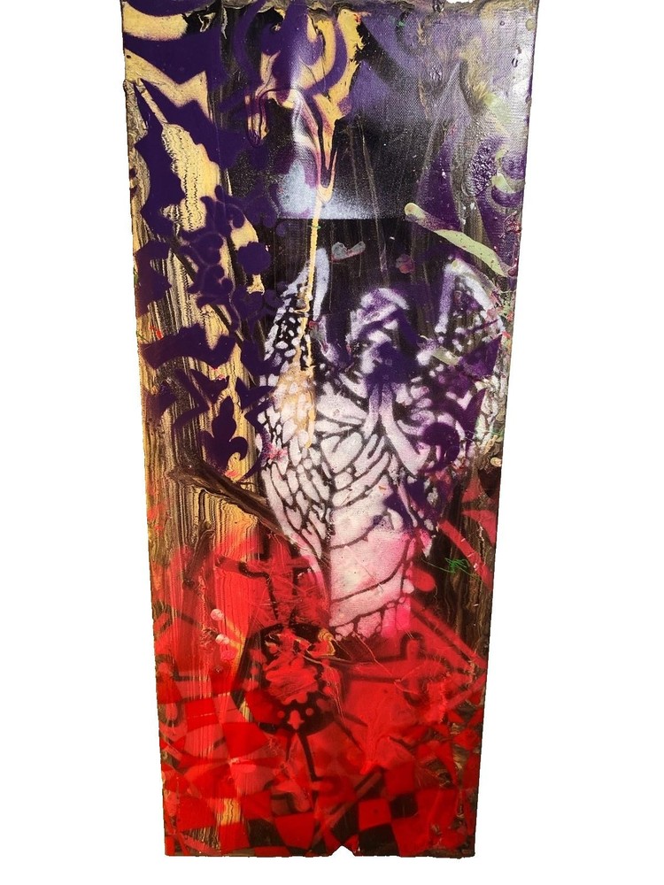 Musk Yai Abstract Painting Angel Canvas 2026 Graffiti Knocking On Heavens Door-image