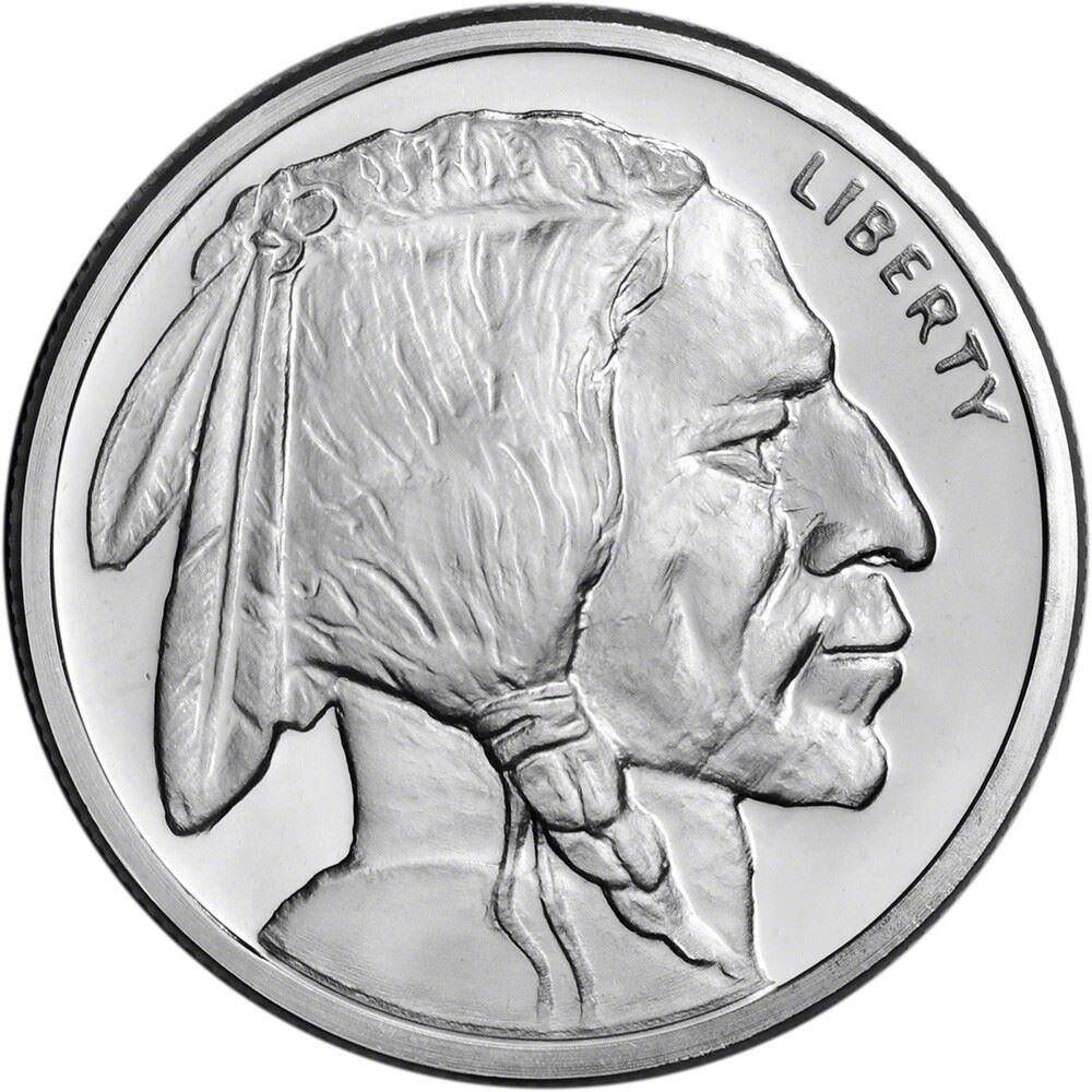 5 oz. Golden State Mint Silver Round Buffalo Design .999 Fine