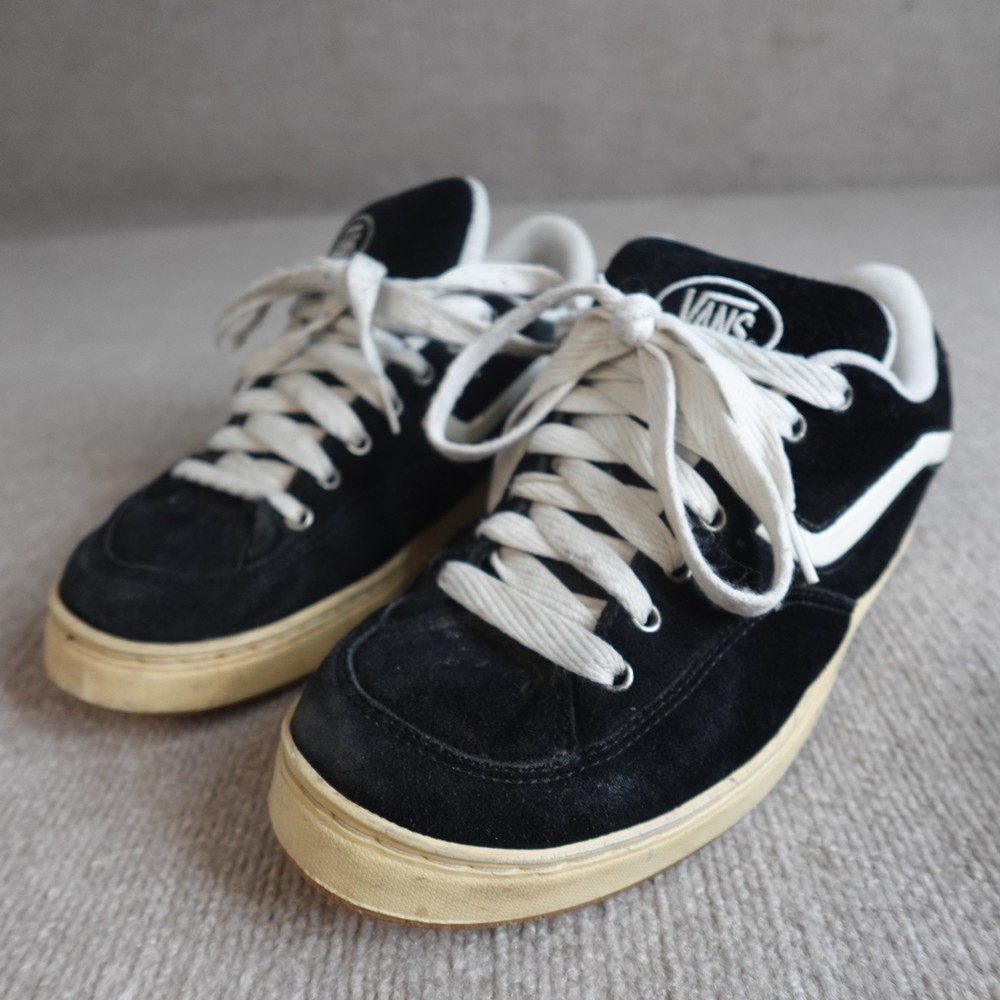 Vintage Vans Mens Sneakers 11 Black Suede Fat Tongue Spivey