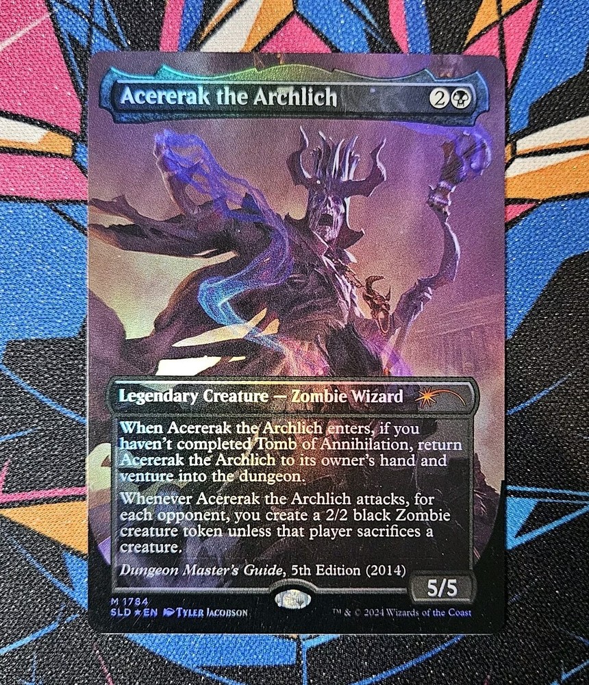 Acererak the Archlich NM Borderless Foil MTG Secret Lair D&D Unplayed Magic Card-image