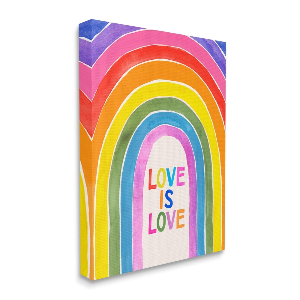 Love Phrase Vibrant Rainbow Arches, Design by Victoria Barnes Canvas Wall Art...