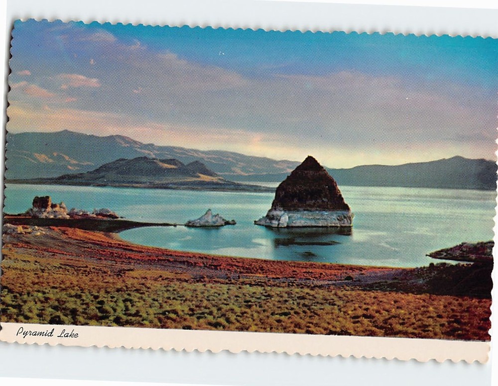 Postcard Pyramid Lake Nevada USA