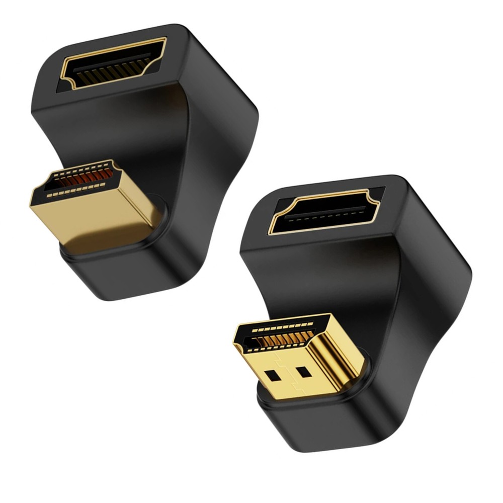 U-Shaped HDMI 2.1 Adapter 4K 8K 180-Degree Male 60Hz 120Hz UHD