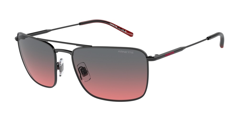 ARNETTE AN3088 759 77 Boulevardier Mt Black Fifty Black Red 59 Men's Sunglasses