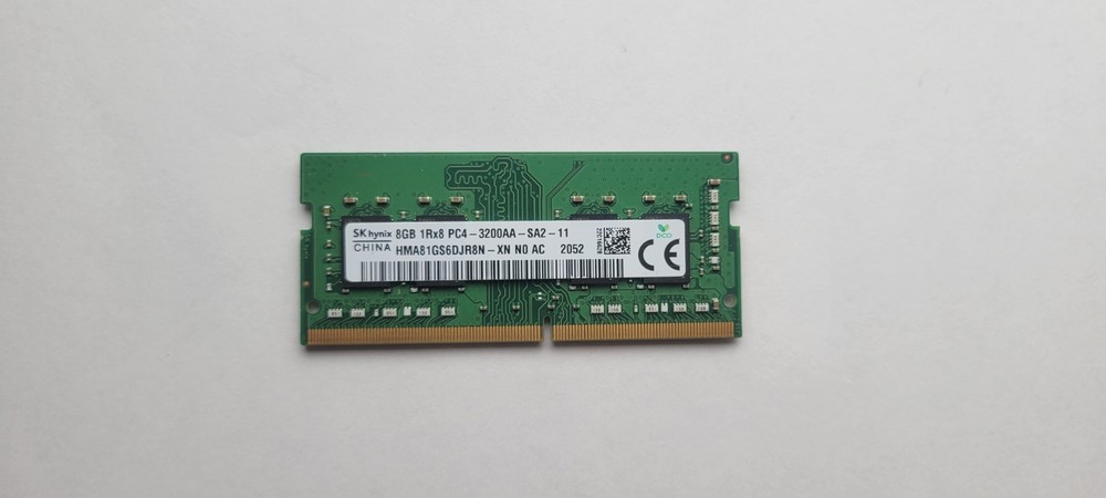SK Hynix 8GB 1Rx8 PC4-3200AA Memory RAM SO-DIMM HMA81GS6DJR8N-XN