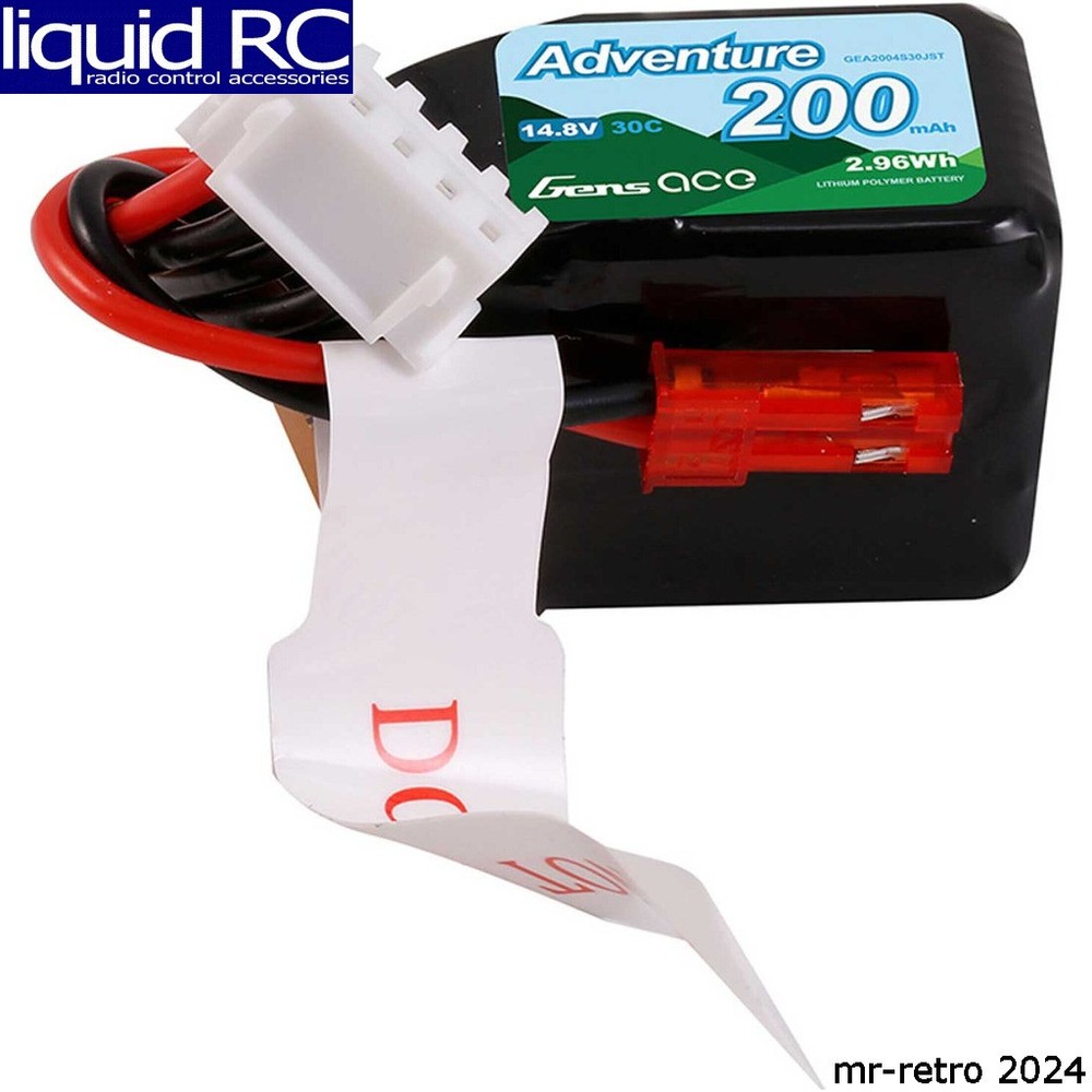 Gens Ace 2004S30JST Gens ace 200mAh 4S 14.8V 30C LiPo Battery Pack with JST Plug-image