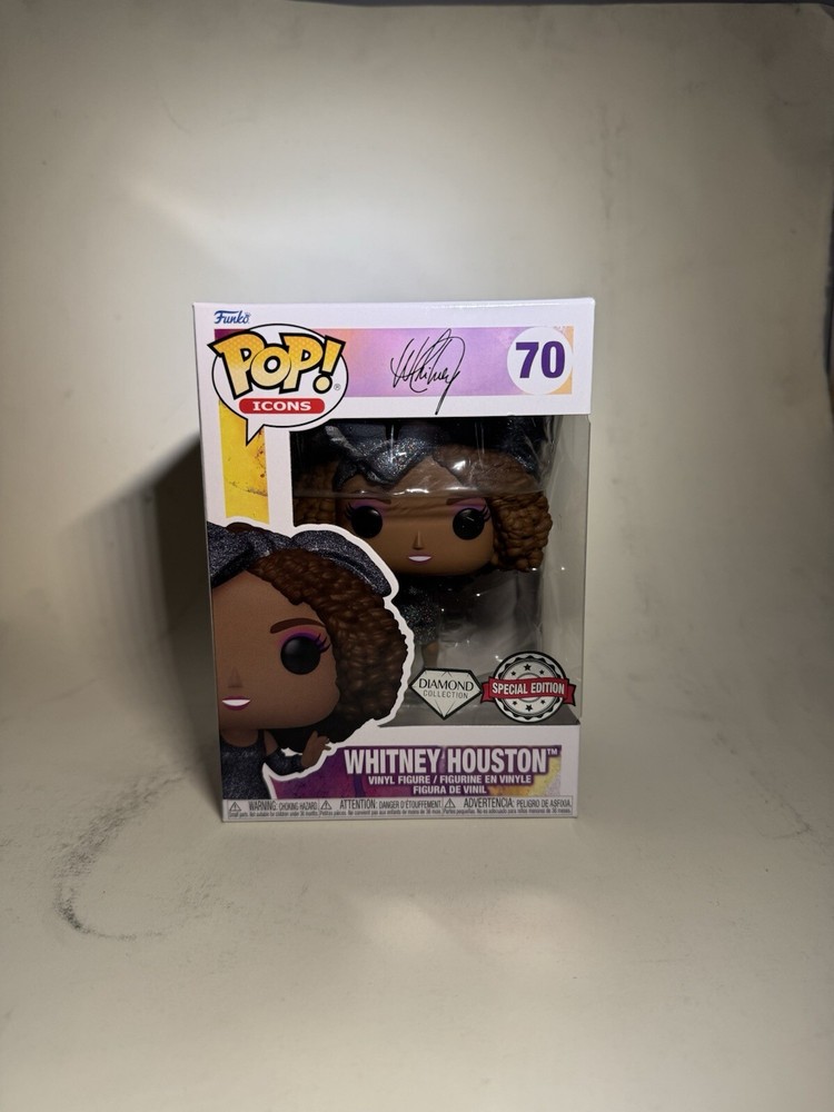 Funko Pop Whitney Houston Diamond Exclusive 70 with Protector Special Edition