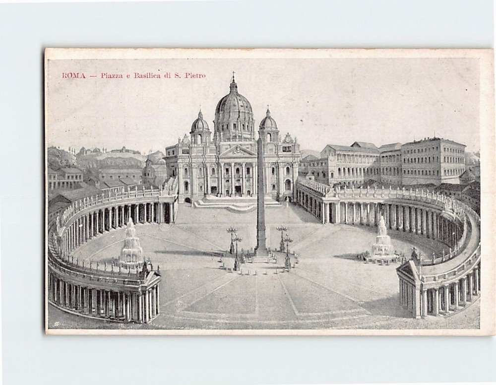 Postcard Piazza e Basilica di S. Pietro Rome Italy