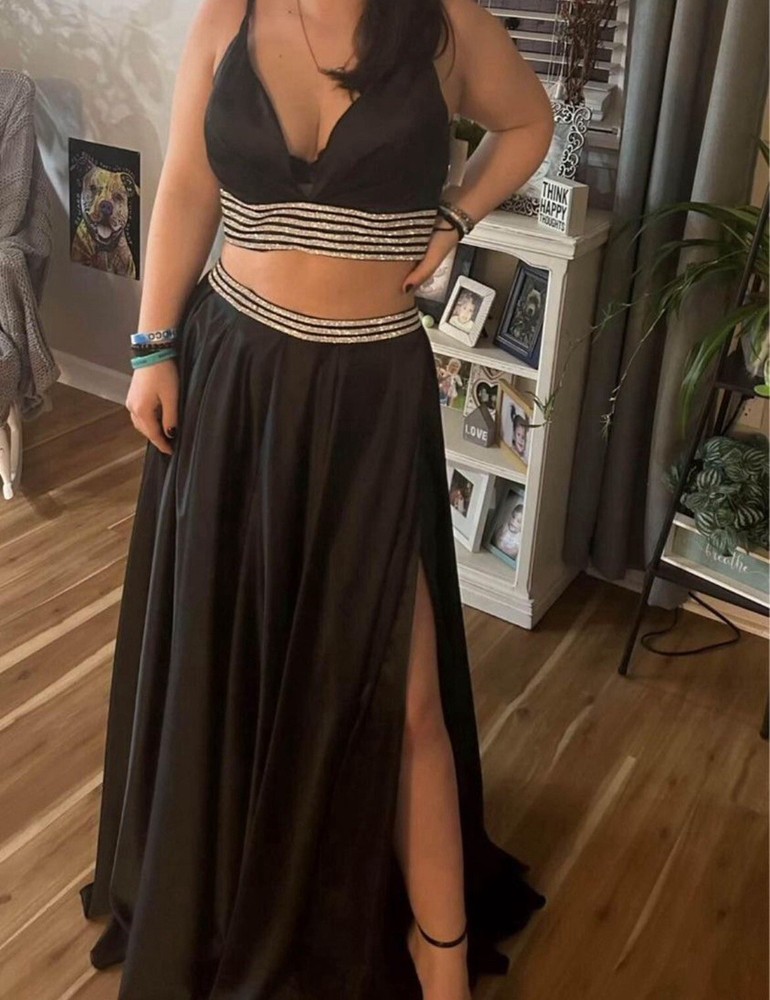 Sherri Hill Gown Size 8, Black 2 Piece