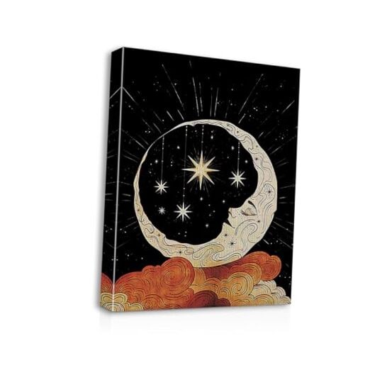 SiuSue Moon Wall Art Tarot Decor Astrology Canva Print