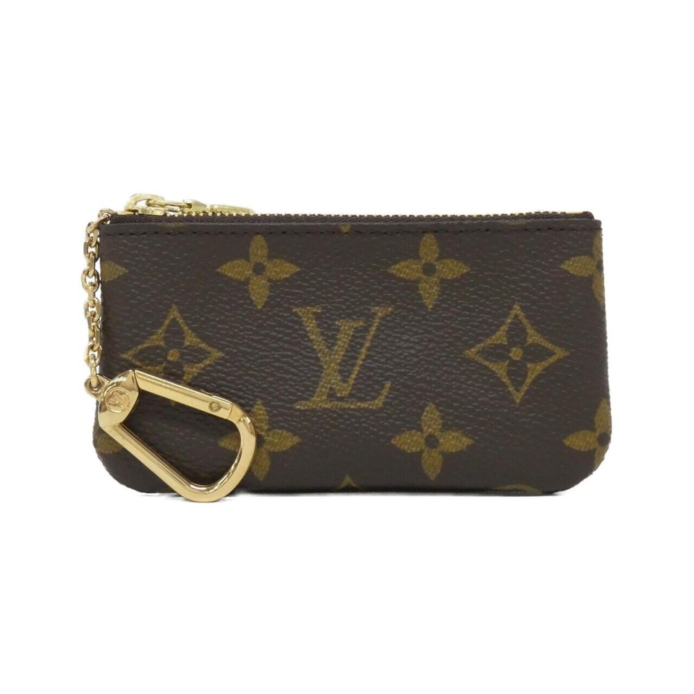 Authentic Louis Vuitton Monogram Pochette Cle M62650 Coin & Key Holder #230-...