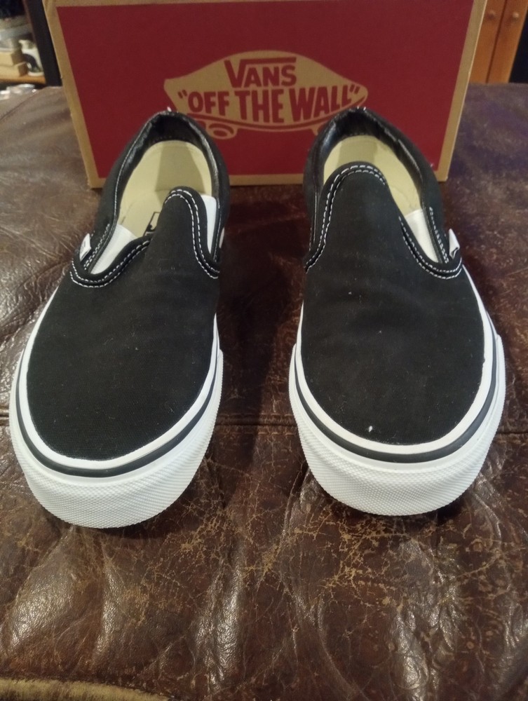 Vans Classic Slip-On Mens 4.5 Womens 6 Black Brand New in Box