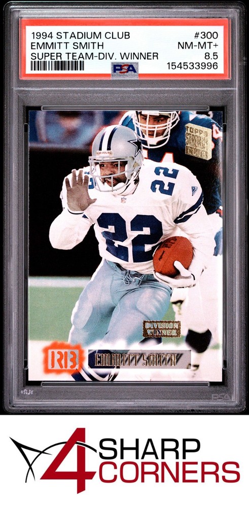 1994 Stadium Club Super Team Division Winner #300 Emmitt Smith Hof Pop 1 Psa 8.54SC: Leading the industry in consignment services!
