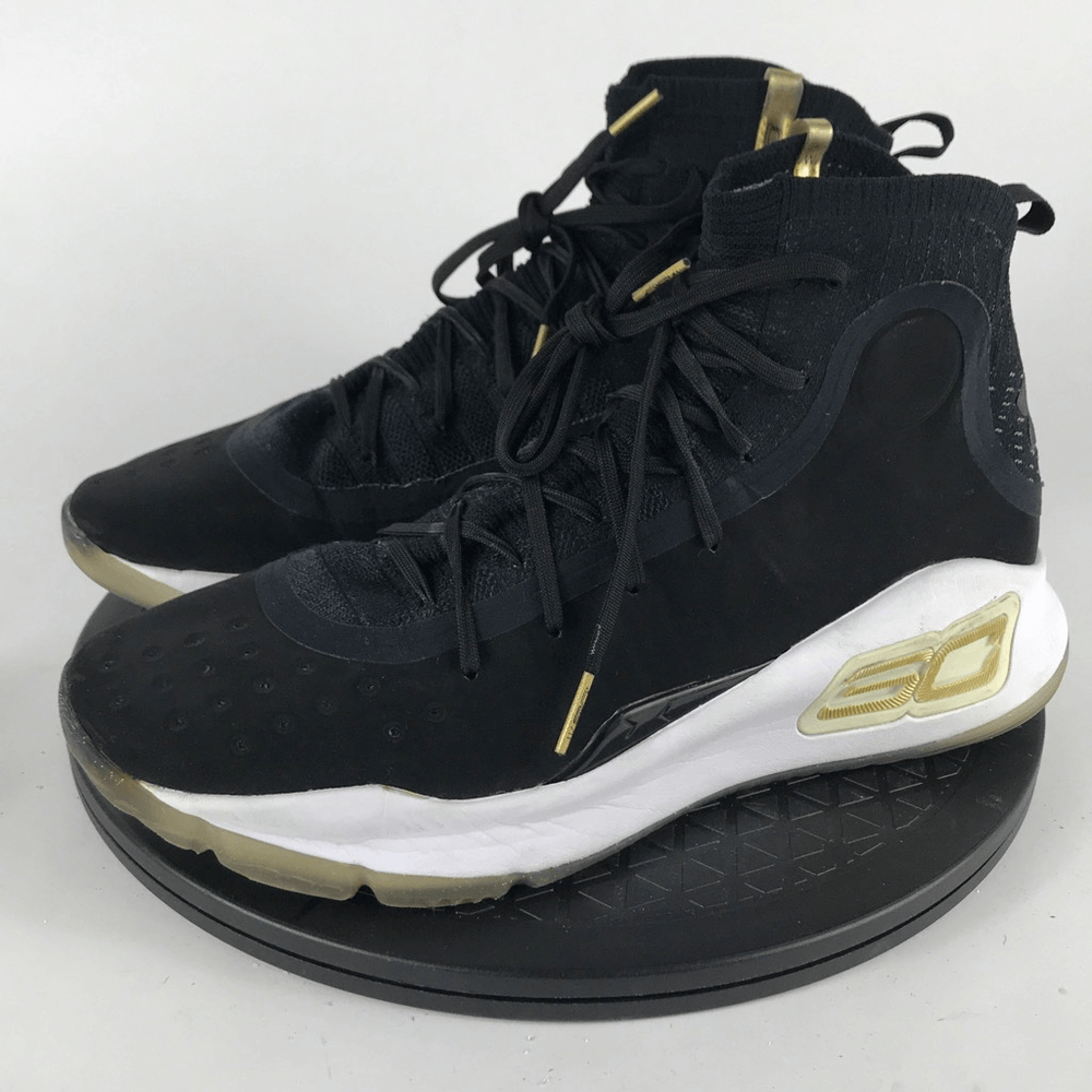 Under Armour Curry 4 More Dimes Black/Gold Basketball Shoes Men’s Size 10