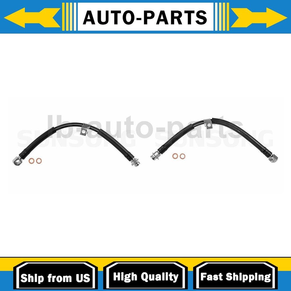 For 1975 Chevrolet Nova 4.1L Front Brake Hose Line Sunsong 2PCS