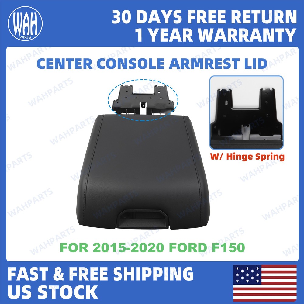 For 2015-2020 Ford F150 Front Center Console Lid W/ Hinge Spring GL3Z-1506024-AB