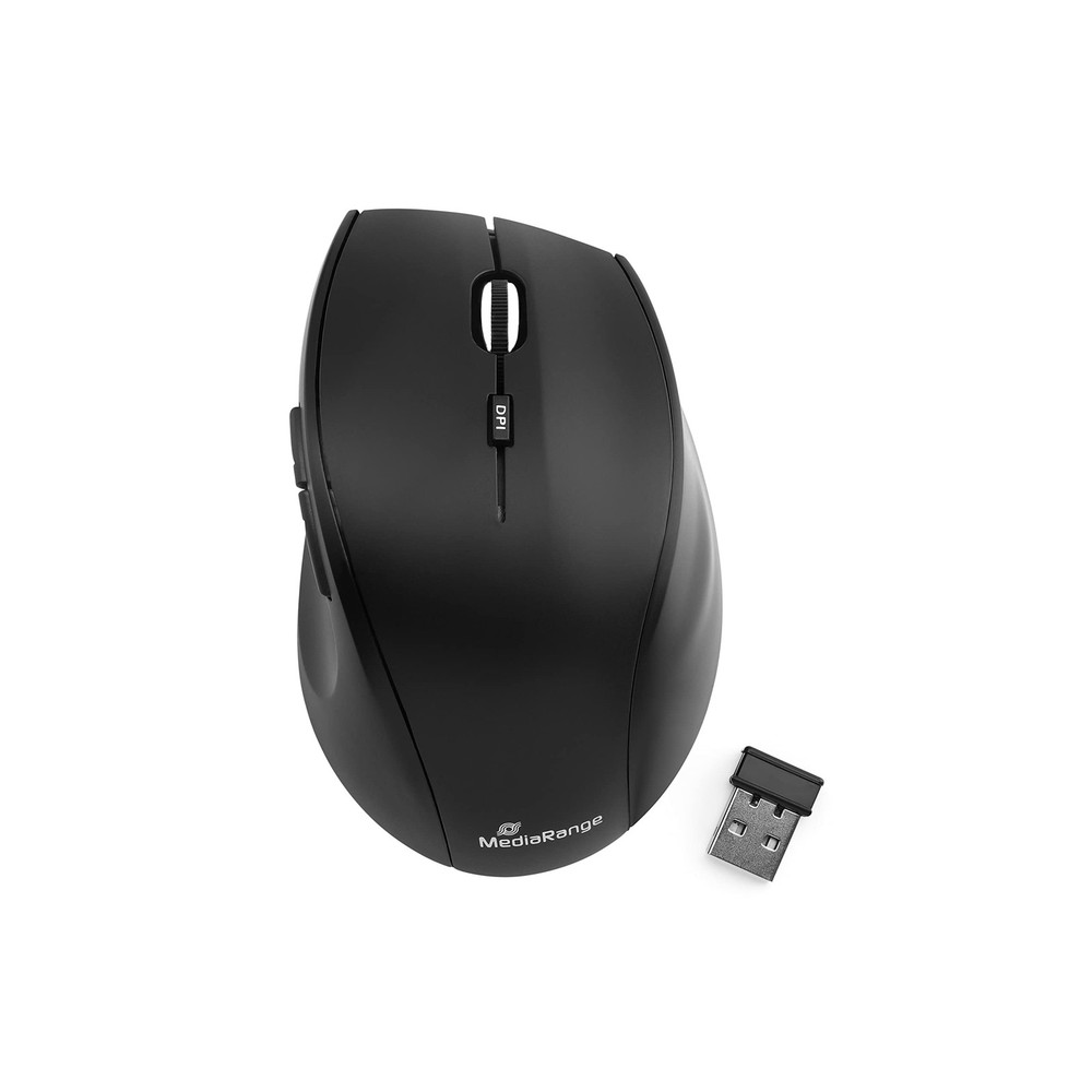 MediaRange MROS208 Wireless Optical Mouse with 5 Buttons for Enhanced Productivity