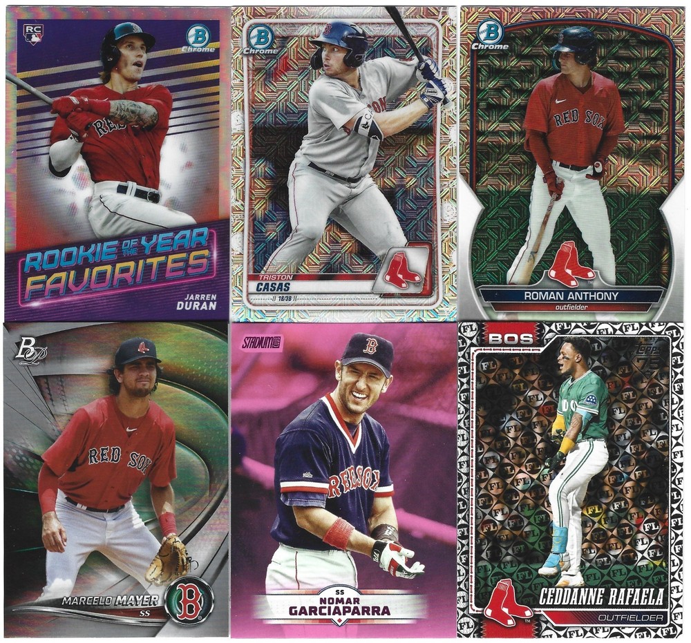 (32) Boston Red Sox Team Insert Card Lot with No Duplicates
