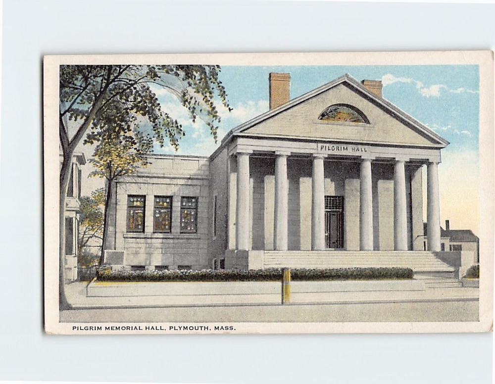 Postcard Pilgrim Memorial Hall Plymouth Massachusetts