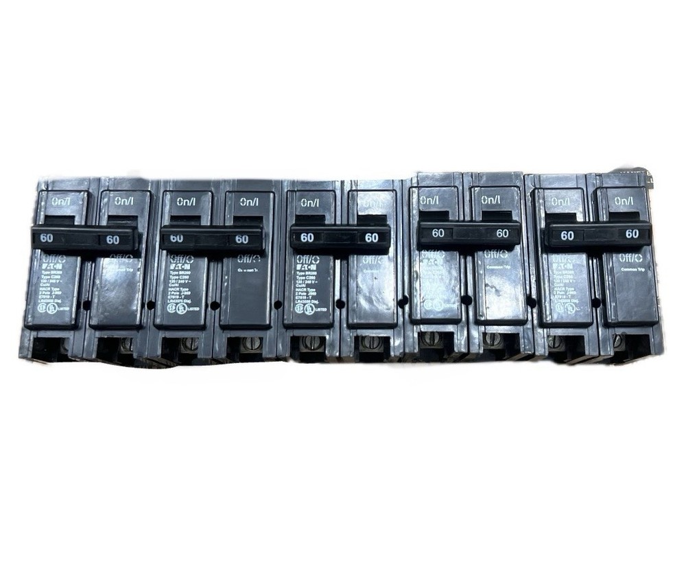 ⚡️NEW (5-Pack) EATON Cutler-Hammer BR260 Circuit Breaker Type BR, 2-Pole, 60 Amp